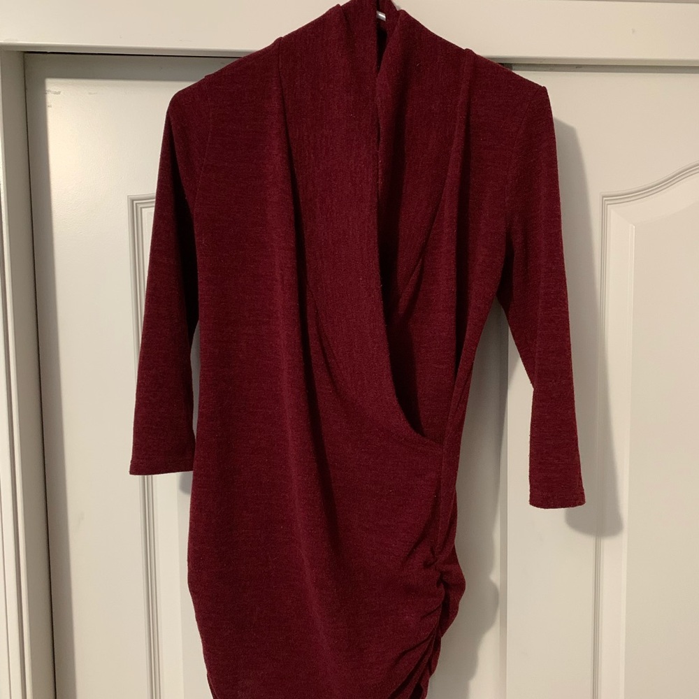 Pinkblush Maternity Burgundy Knit Sweater